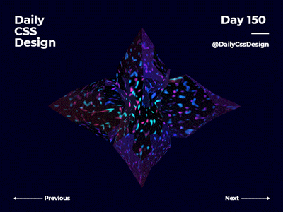 Day 150 - Daily CSS Design css interactive neon threejs web webgl