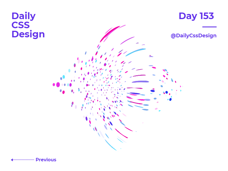 Day 153 - Daily CSS Design css dots interactive web webgl