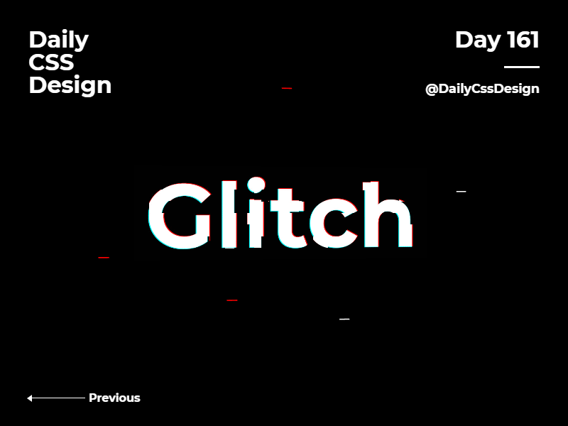 Day 161 - Daily CSS Design css glitch interactive web webgl