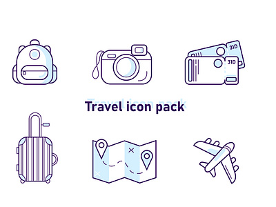 Travel icon pack