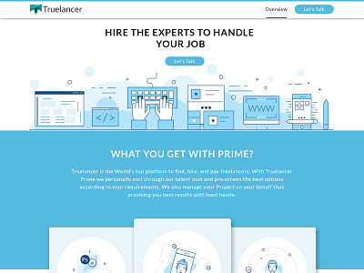 Truelancer Prime Landingpage css3 html 5 illustration landing page