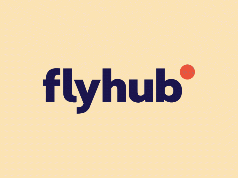 FlyHub Logo Loader With Services 2d animation animation loading animation logo logo animation motion graphic