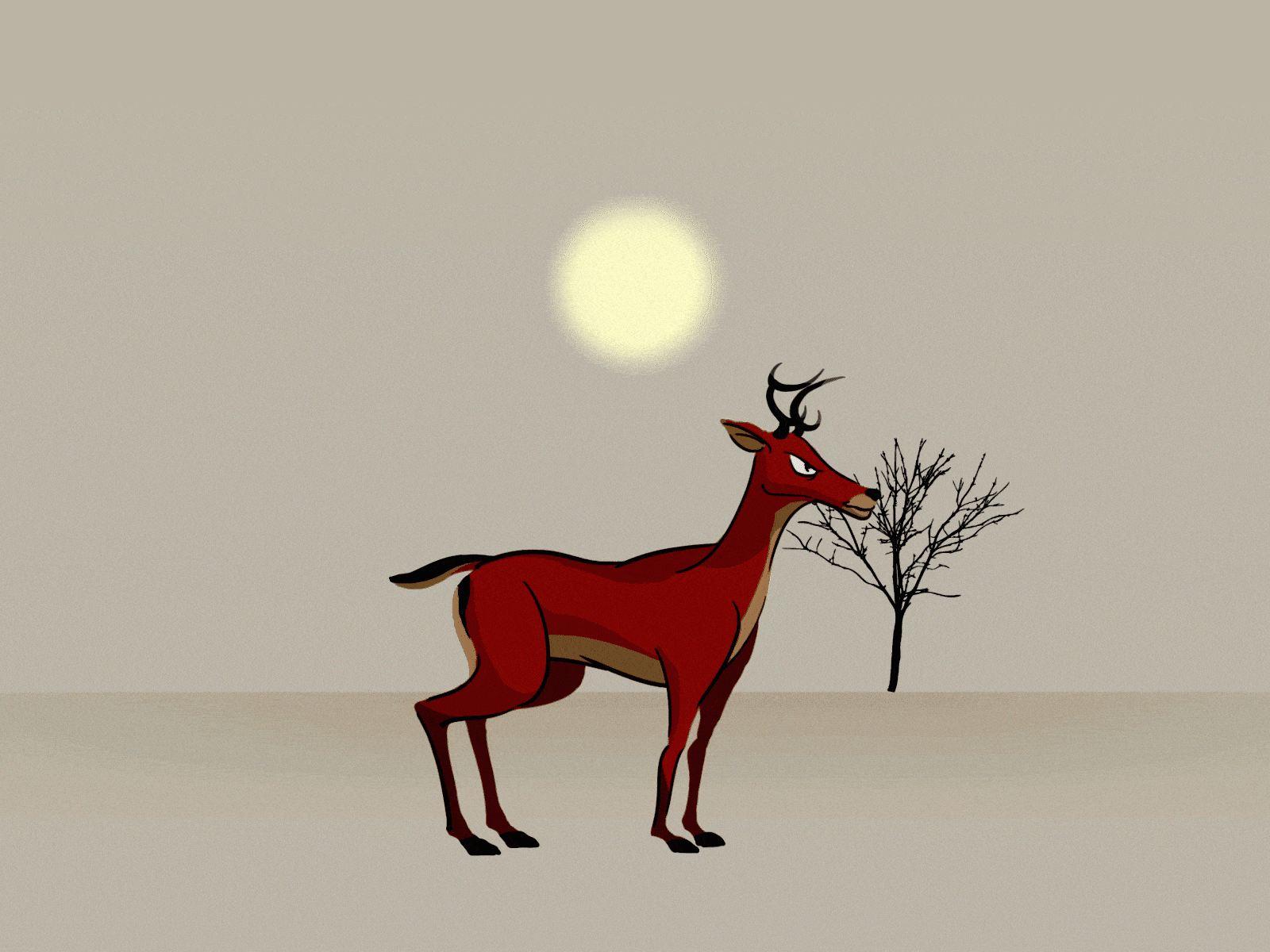 Deer Run 2d animation animated animation character animation