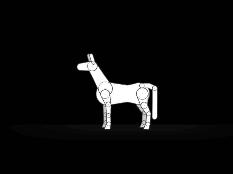 Horse Rig Point 2d animation after effects animation animated animation character animation motion graphic rigging