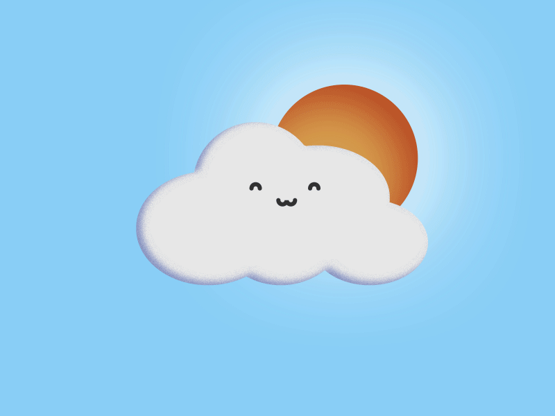 Happy Cloud, Sad Cloud animation cloud gif rain sun