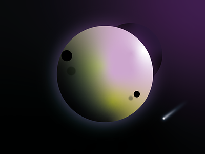 Alien Planet gradient illustrator planet space