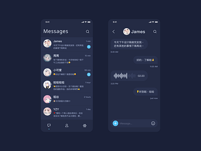 chat chat app design figma ui