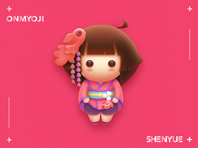 onmyoji Shenyue game girl illustration lovely onmyoji qingming