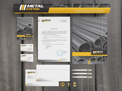 Corporate identity for Metal System corporate design goldweb identity