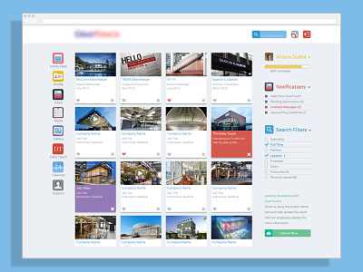 Flat Home Page Rebrand board branding flat home icon layout ui web website widget