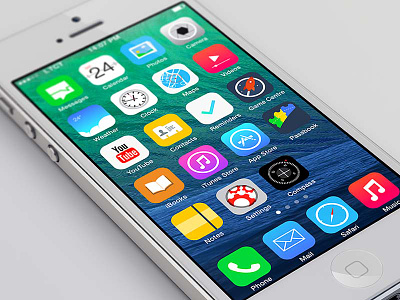 iOS7 Icon Redesign app apple application calendar icon ios ios7 iphone notes redesign videos weather