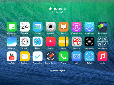 Ios7 Icon Set Redesign Concepts app apple application icon ios ios7 iphone redesign