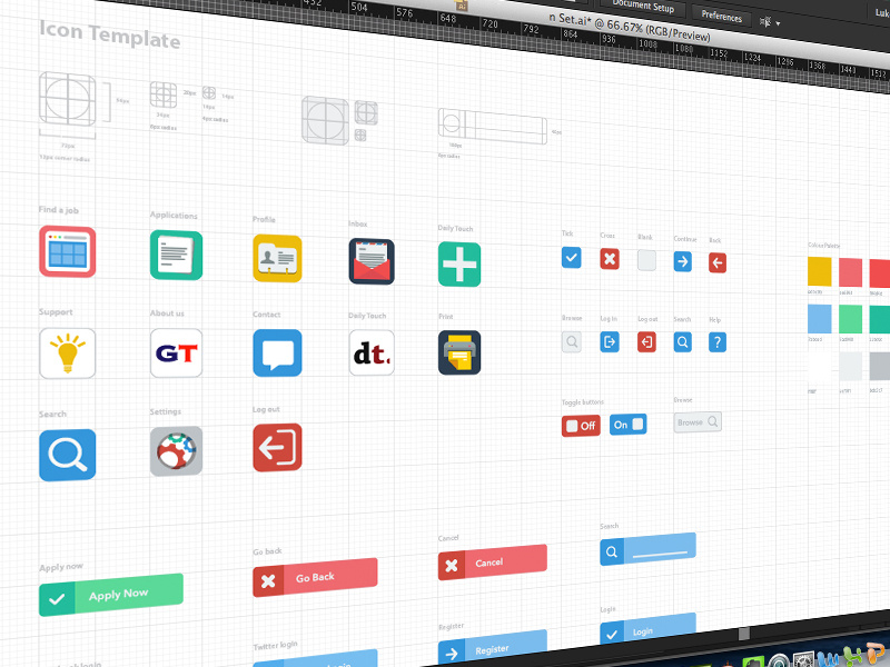 Finalising a Style Guide branding icon ui style guide template illustrator vector grid identity web design
