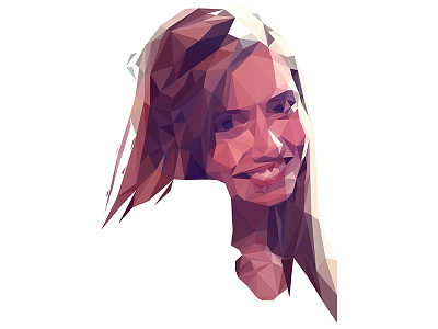 Low Poly Portrait drawing illustration illustrator low poly polygon portrait portraiture triangles vector