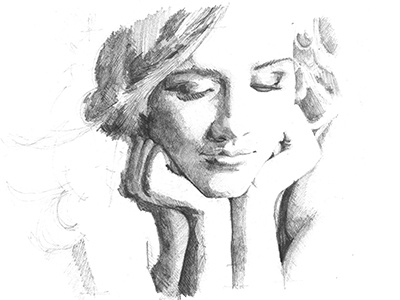 Quick portrait Sketch art drawing illustration pencil portrait sketch
