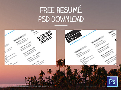 Free Resumé Template Download cover curriculum cv document download free freebie letter photoshop print psd resume template vitae