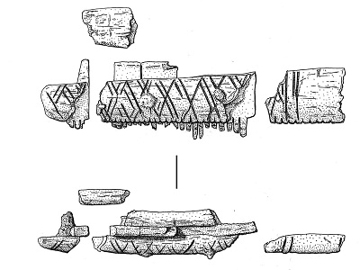 Anglo-Saxon Bone Comb Illustration