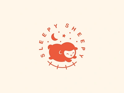 Sleepy Sheepy animal brand cute logo logodesign logotype moon pijamas sheepy sleep star