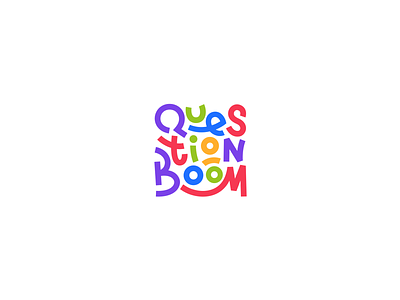 QuestionBoom branding cute design funy logo vector