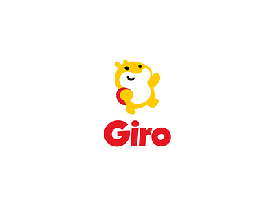 Giro branding cute design funy hamster logo mascot