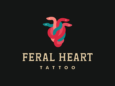 Feral Heart heart logo snake tattoo