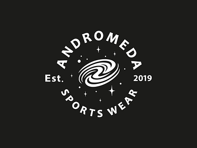 Andromeda Sportswear branding cosmic design emblem logo logo universe