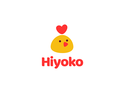 Hiyoko branding chick chicken cute eat funy logo love
