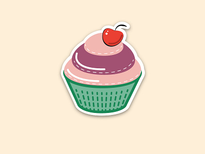 Cupy cupcake cupcake food playoffs share sticker sweets vector