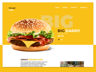Burger Online adidas android burger cart list checkout design landing page online web