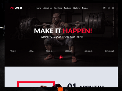 Gym Website adeventure design gym landing page nigeria web website