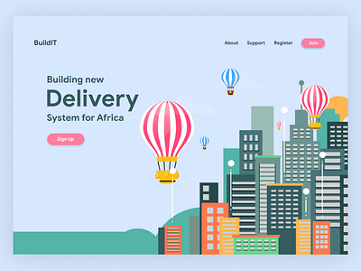 Africa Delivery System africa delivery design futurist landing page web