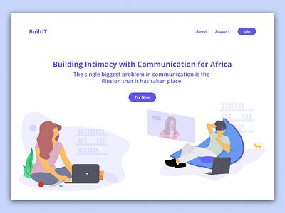 Communication for Africa africa communication delivery design futurist landing page web