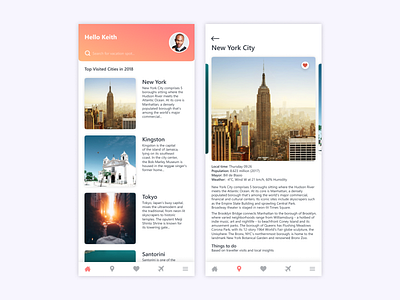 City Finder App android city guide design figma ios online ui ux design