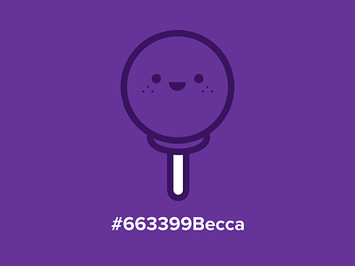 Candy For Rebecca (#663399Becca) 663399 663399becca candy cute lollipop purple rebecca sweet vector