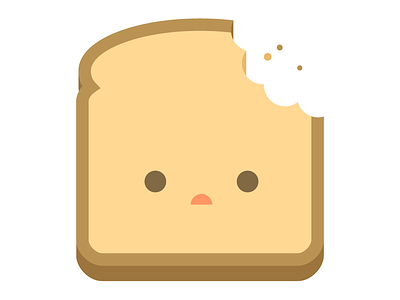 Nommed Toast cute flat nom nommed toast vector