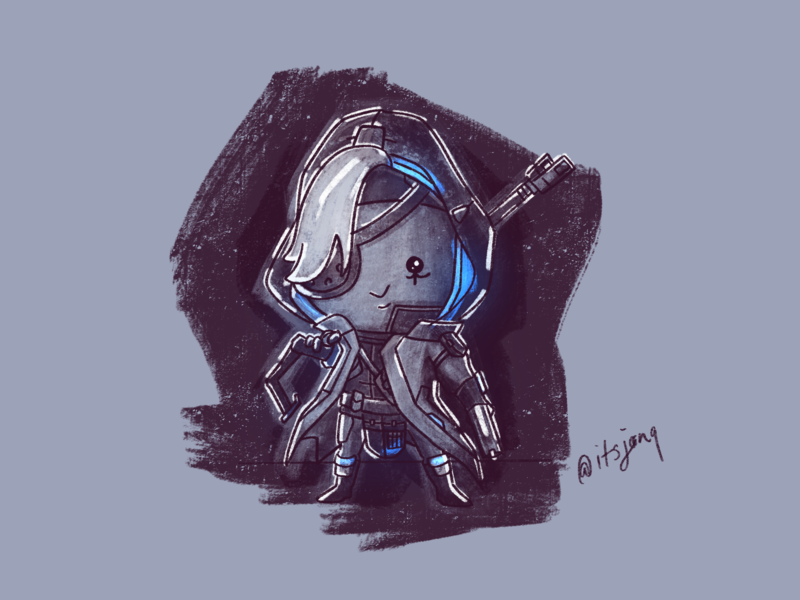 Ana doodle sketch game overwatch ana