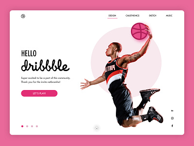 Hello Dribbble ui ux visual design web