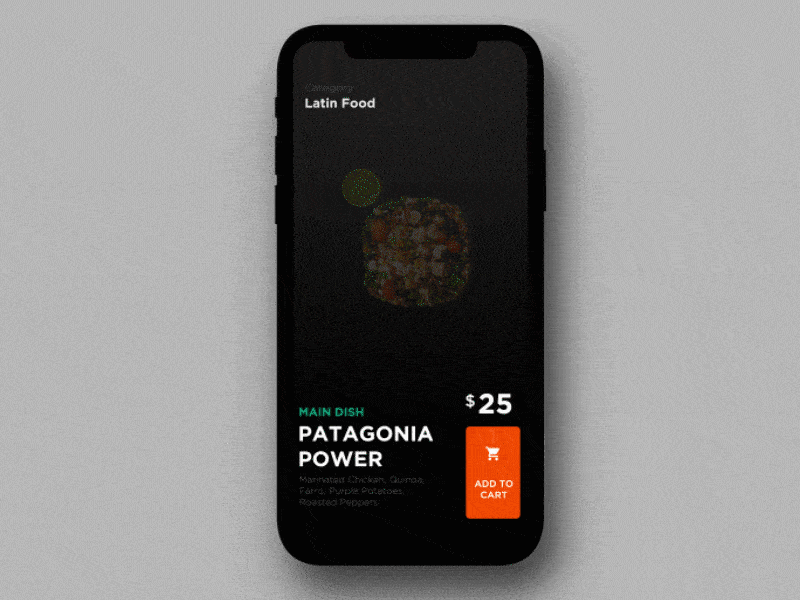 Interaction Design Testing food app food user interface interaction design