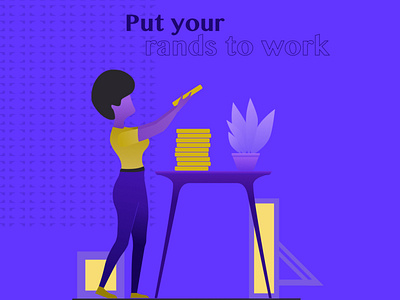 Put your rands to work app dailyui design illustration ui vector