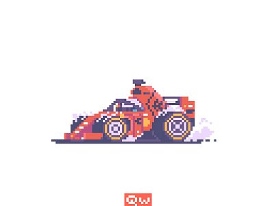 Sebastian Vettel - Ferrari SF1000 car cute f1 formula 1 formula1 illustration motorsport pixel pixel art pixelart racing