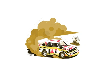 Turn Left, Fast - Rally Series audi audi quattro flat group b illustration motorsport quattro racing rally