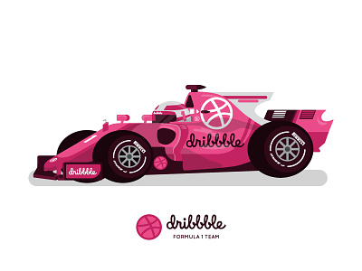 Dribbble Formula 1 Team car dribbble f1 flat flat design formula 1 race car racing