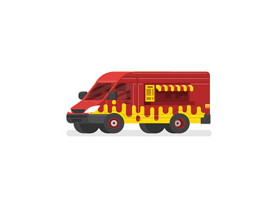 Mercedes Benz Sprinter Food Truck flat flat design food food truck mercedes mercedes benz sprinter vendor