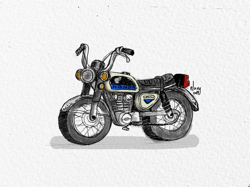 Honda CB100 sketch by elang prakoso on Dribbble