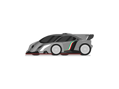 Lamborghini Veneno autosport car flat flat design hyper car illustration lamborghini racing super car vector vehicle veneno