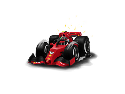 Charles Leclerc - Ferrari SF90 autosport car charles leclerc charles leclerc cute f1 ferrari formula 1 grand prix illustration leclerc motorsport race racing