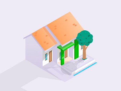 home building home house isometric neighbourhood vector