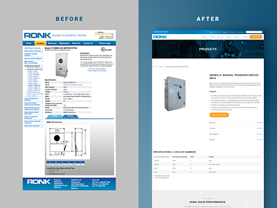 Ronk Electrical Before and After craft cms design mobile ui redesign responsive ui web web design webdevelopment website