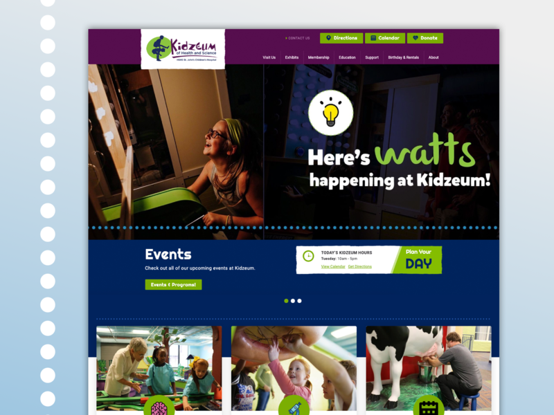 Kidzeum Home Page craft cms design responsive web design website