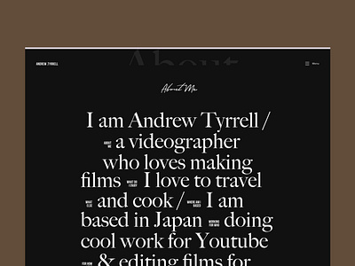 Andrew Tyrrell About Page